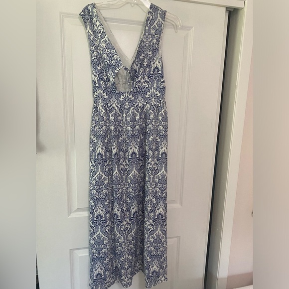 Hyacinth House Navy Scroll Print Toula Midi Dress - Picture 3 of 7